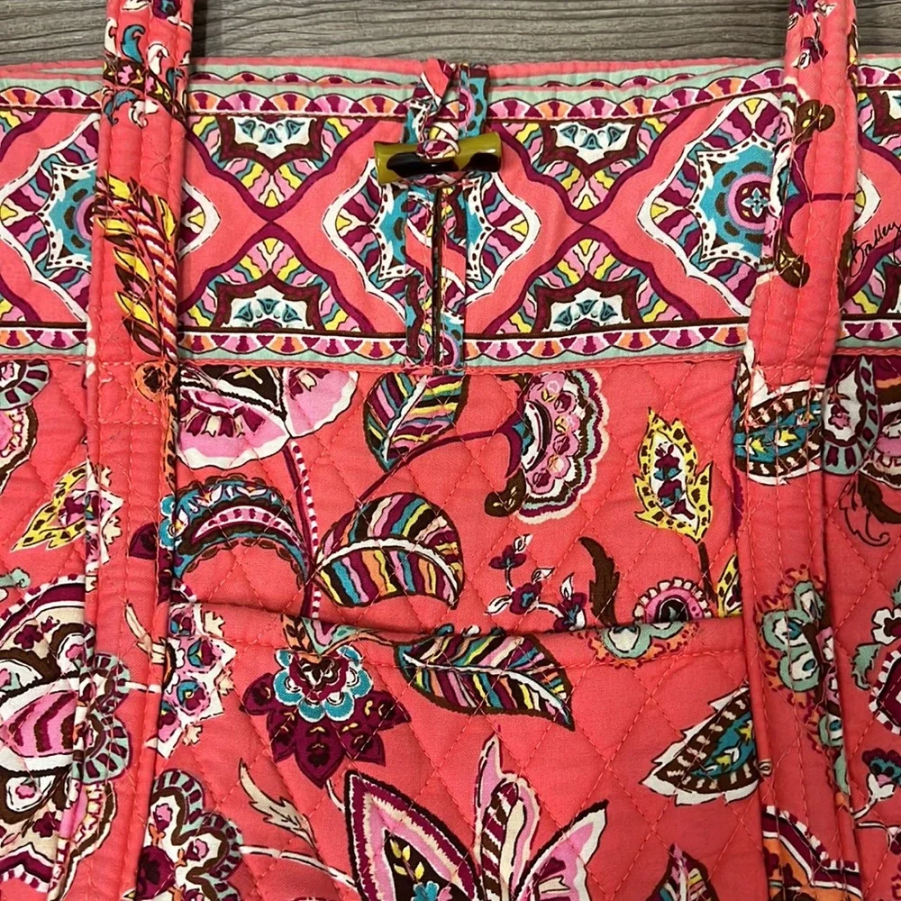 Vera Bradley Retired Color - Call Me Coral Large Tote - Picture 2 of 12